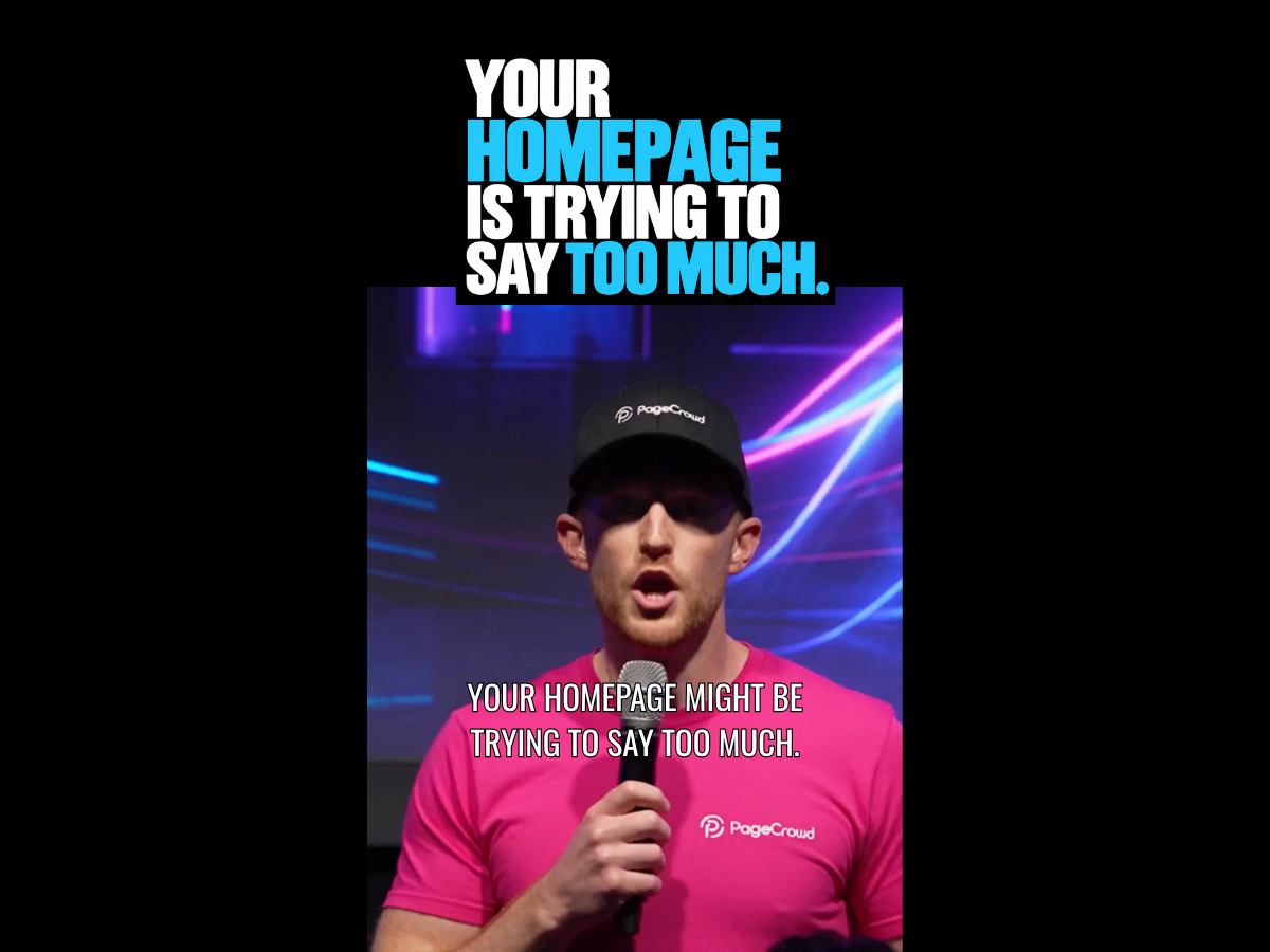🌐 Your Homepage Is Trying to Say Too Much