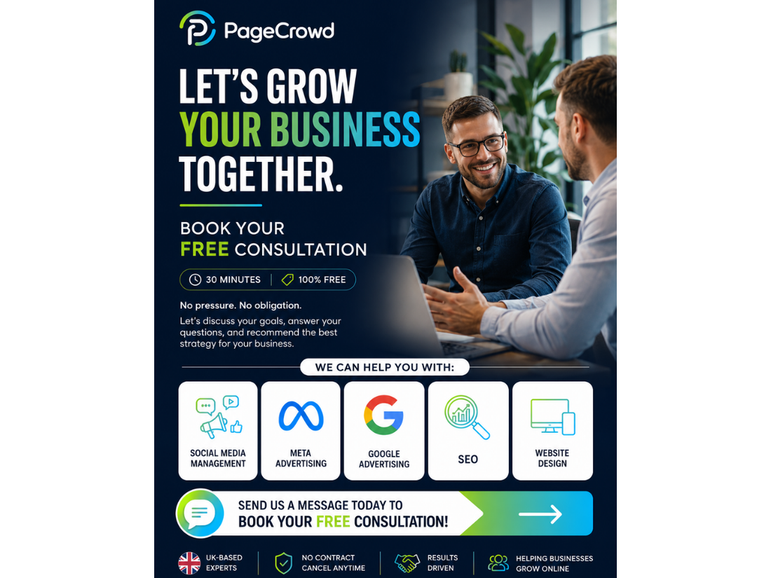 Book Your FREE Digital Marketing Consultation with Page Crowd