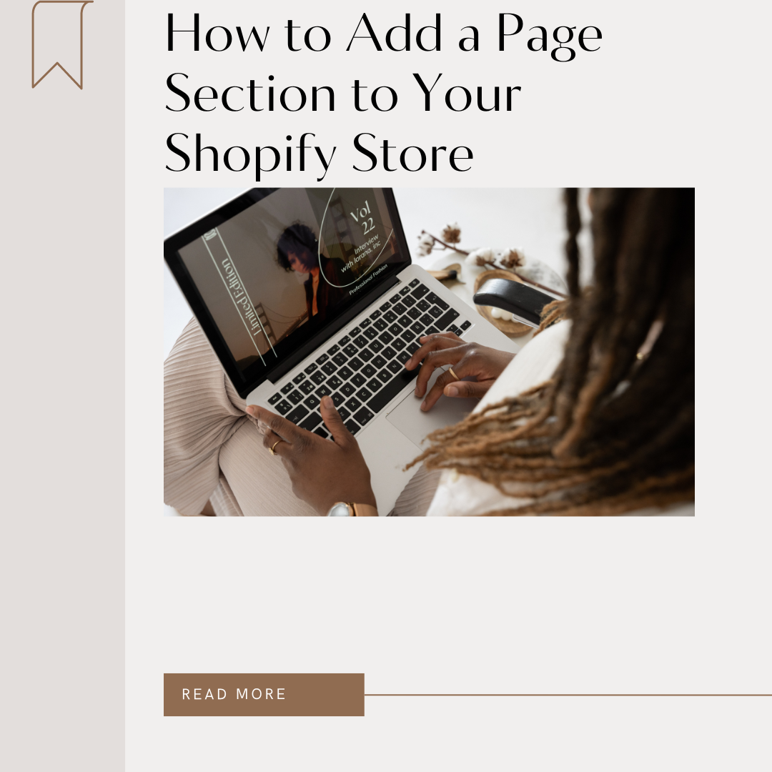 How to Add a Page Section to Your Shopify Store – PageCrowd.co.uk
