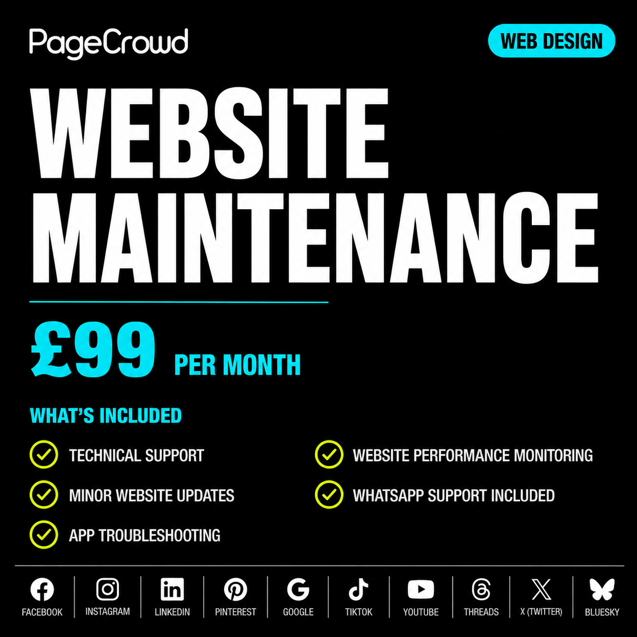 Website Maintenance (Add-On) Monthly Fee