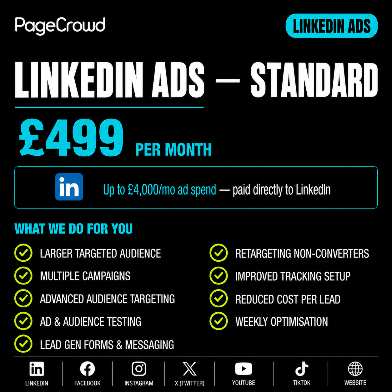 LinkedIn Ads Package - Standard (Monthly Fee)