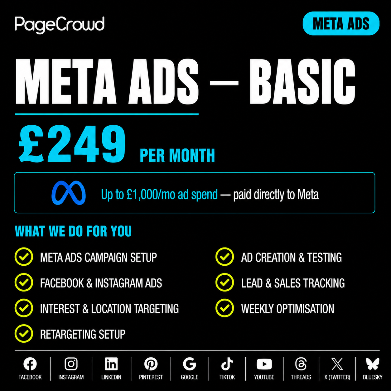 Meta Ads Package - Basic (Monthly Fee)